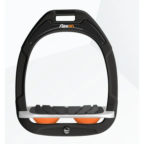 Schrägsteigbügel Grip Schwarz/Grau/Orange Flex-On Green Composite