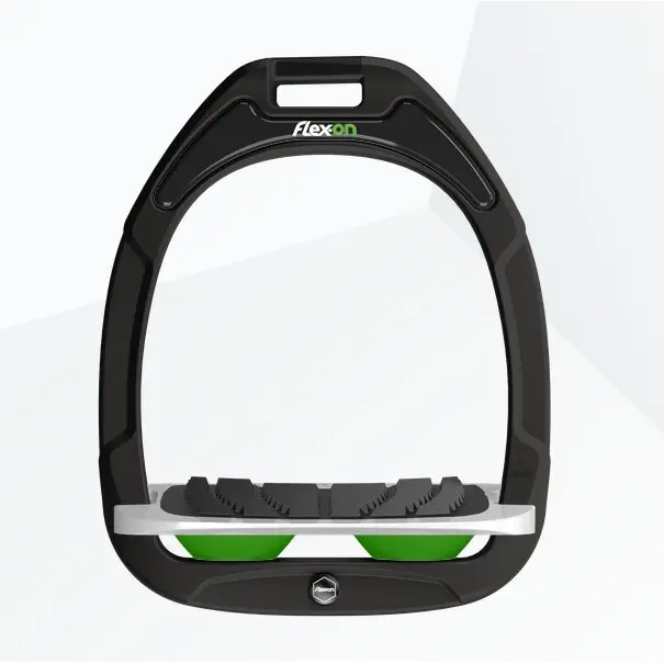 Schrägsteigbügel Grip Schwarz/Grau/Grün Flex-On Green Composite