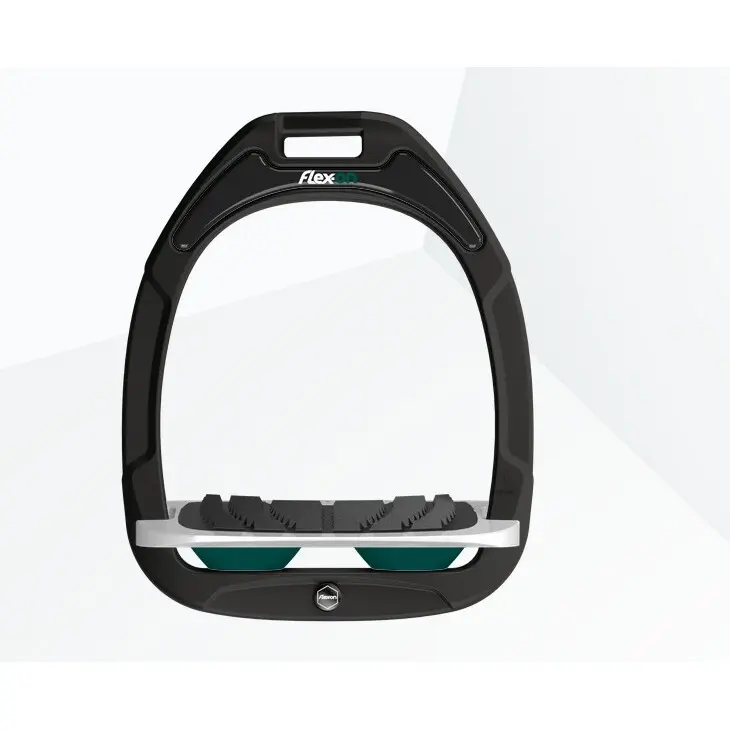 Schrägsteigbügel Grip Schwarz/Grau/Grün Flex-On Green Composite