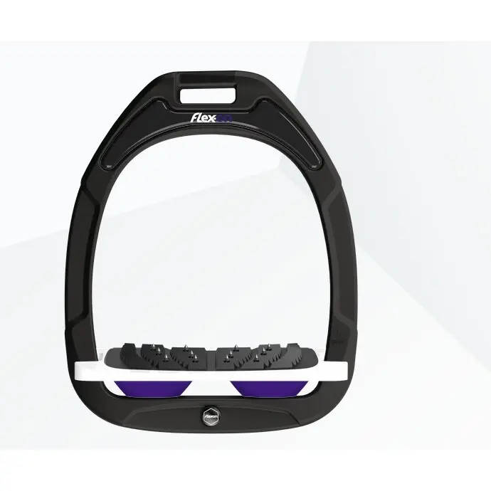 Schrägsteigbügel Ultra Grip Schwarz/Weiß/Violet Flex-On Green Composite
