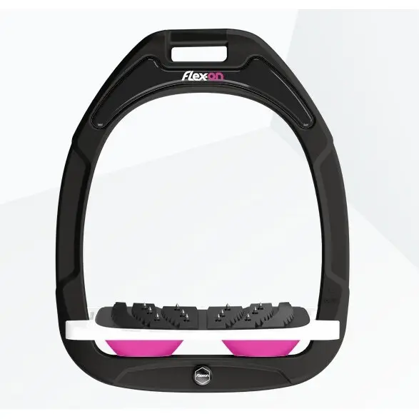 Ultra Grip Steigbügel Schwarz/Weiß/Rosa Flex-On Green Composite