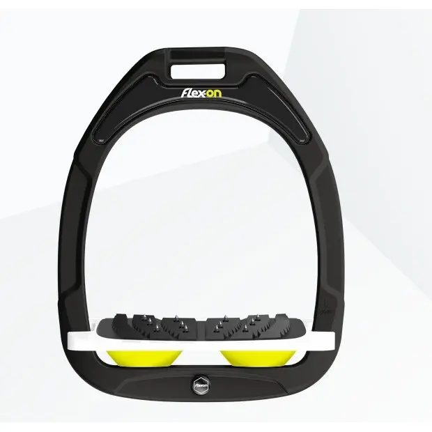 Ultra Grip Neigungssteigbügel Schwarz/Weiß/Gelb Flex-On Green Composite