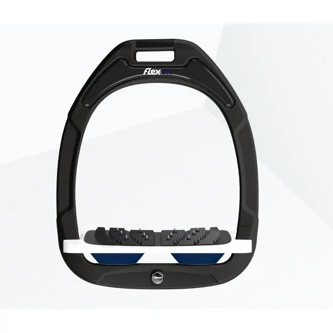 Schrägsteigbügel Ultra Grip Schwarz/Weiß/Marine Flex-On Green Composite