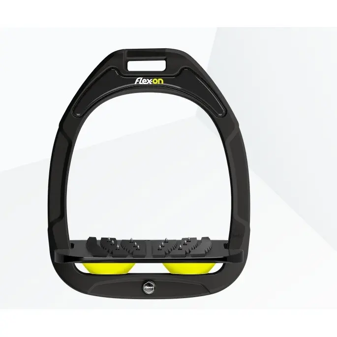 Ultra Grip Steigbügel Schwarz/Schwarz/Gelb Flex-On Green Composite