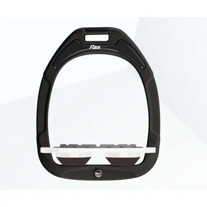 Étriers Plat Grip Noir/Blanc/Marron Flex-On Green Composite