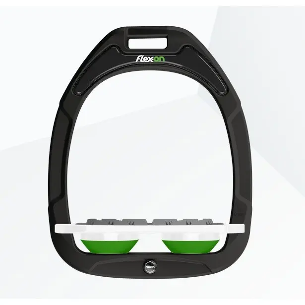Schaftbeschläge flach Grip Schwarz/Weiß/Grün Flex-On Green Composite