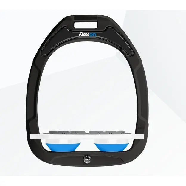 Meilleurs prix pour Étriers Plat Grip Noir/Blanc/Bleu Flex-On Green Composite