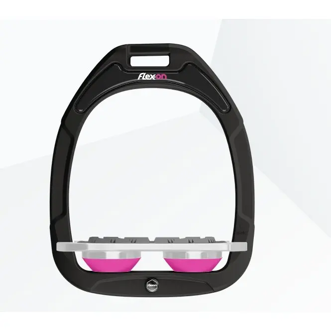 Étriers Plat Grip Noir/Gris/Rose Flex-On Green Composite