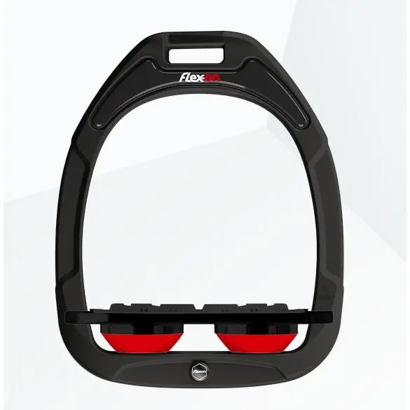 Étriers Plat Grip Noir/Noir/Rouge Flex-On Green Composite