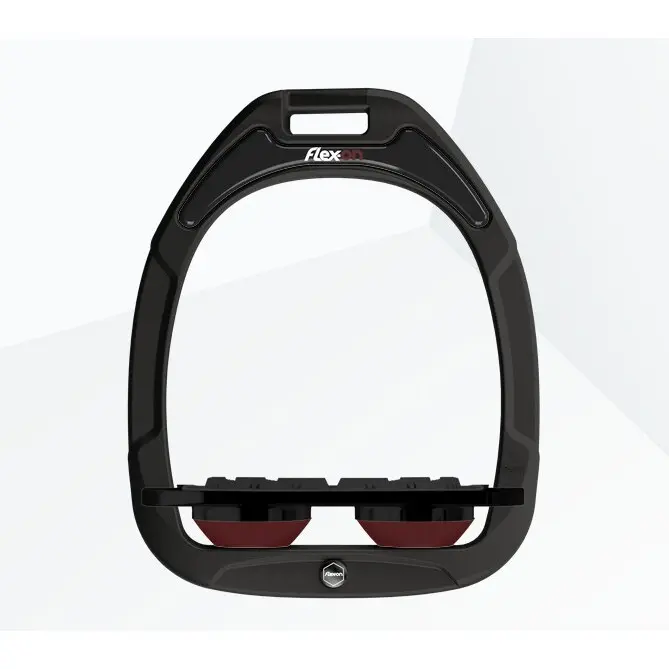 Étriers Plat Grip Noir/Noir/Bordeaux Flex-On Green Composite