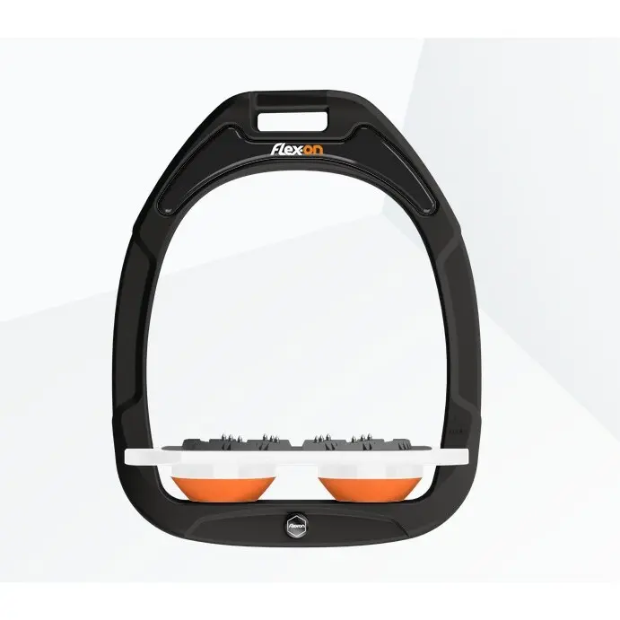 Ultra Grip Plattensteigbügel Schwarz/Weiß/Orange Flex-On Green Composite