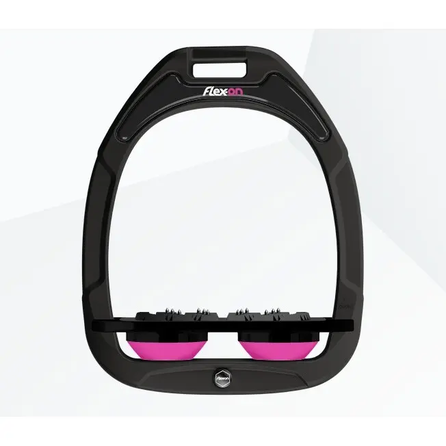 Étriers Plat Ultra Grip Noir/Noir/Rose Flex-On Green Composite