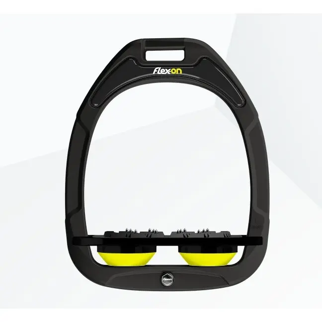 Comparer les prix de Étriers Plat Ultra Grip Noir/Noir/Jaune Flex-On Green Composite