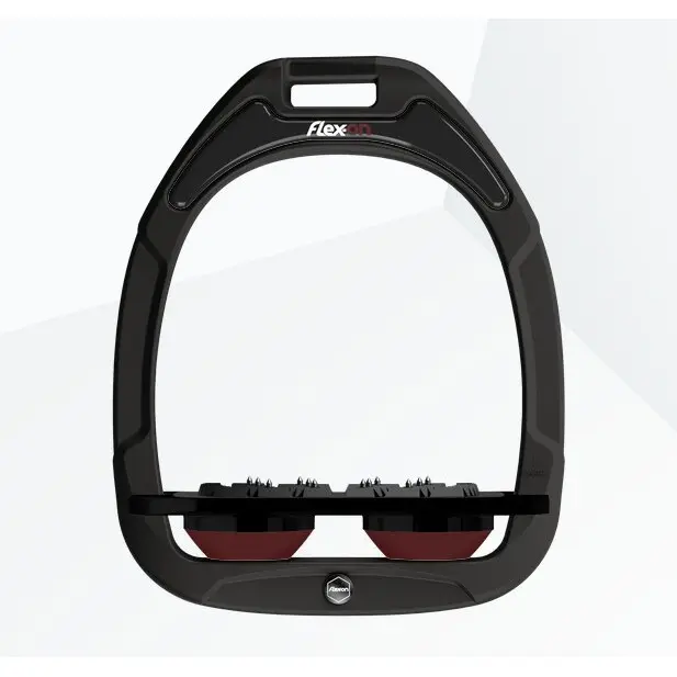 Platte Ultra Grip Steigbügel Schwarz/Schwarz/Bordeaux Flex-On Green Composite