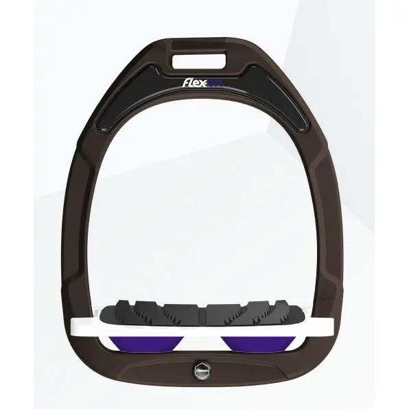 Schrägsteigbügel Grip Braun/Weiß/Violett Flex-On Green Composite