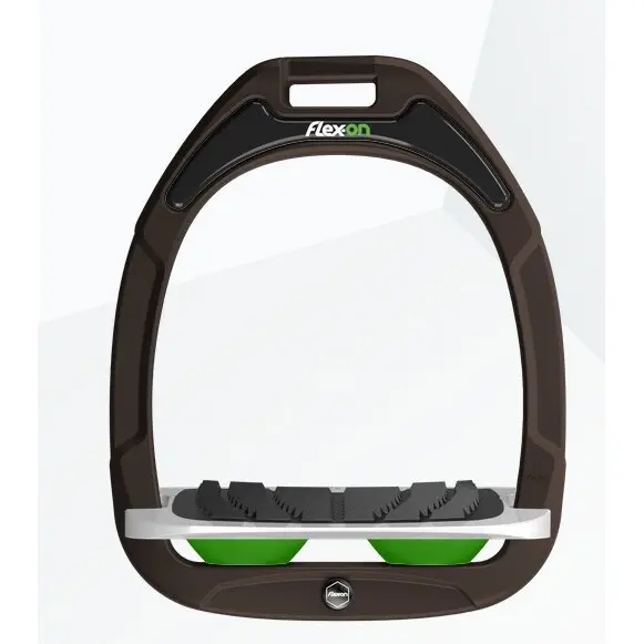 Senkrechte Steigbügel Grip Braun/Grau/Grün Flex-On Green Composite