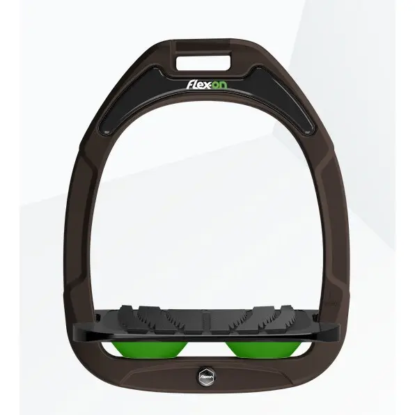 Neigungssteigbügel Grip Braun/Schwarz/Grün Flex-On Green Composite