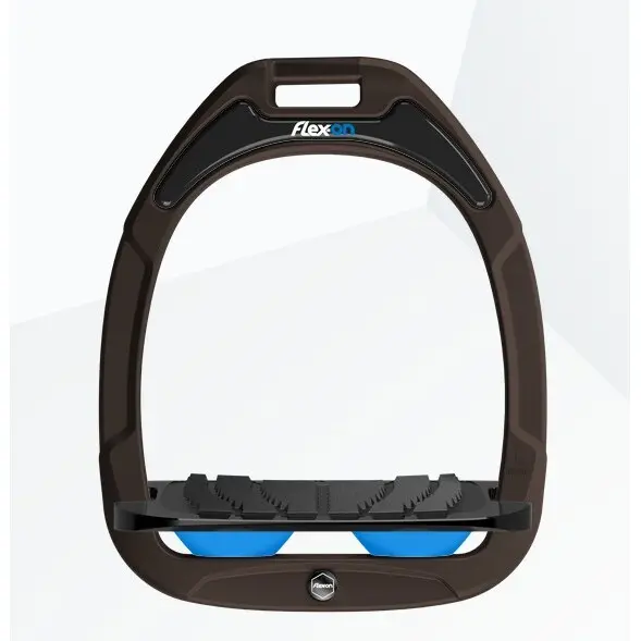 Senkrechte Steigbügel Grip Braun/Schwarz/Blau Flex-On Green Composite