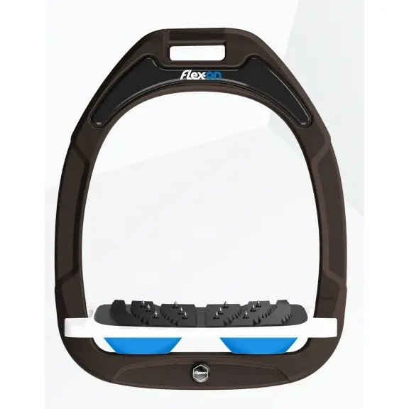 Schrägsteigbügel Ultra Grip Braun/Weiß/Blau Flex-On Green Composite