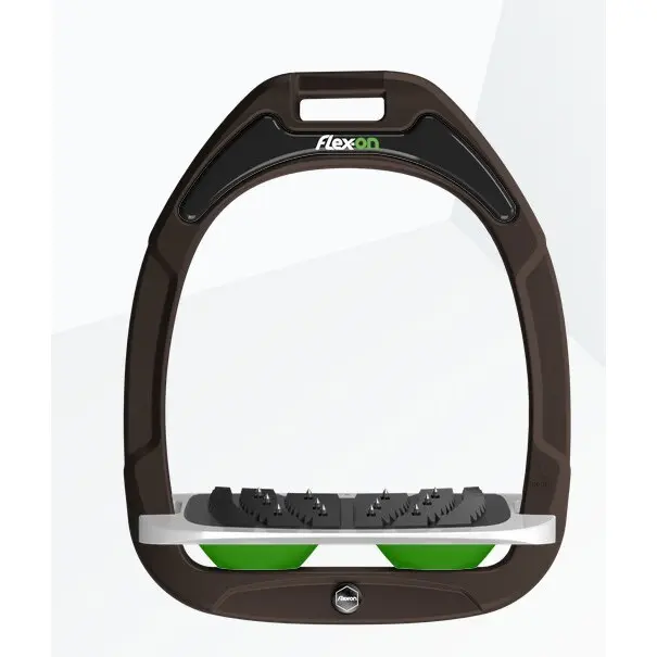 Ultra Grip Schräge Steigbügel Braun/Grau/Grün Flex-On Green Composite