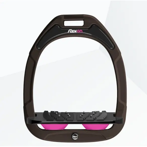 Ultra-Grip Steigbügel braun/schwarz/rosa Flex-On Green Composite
