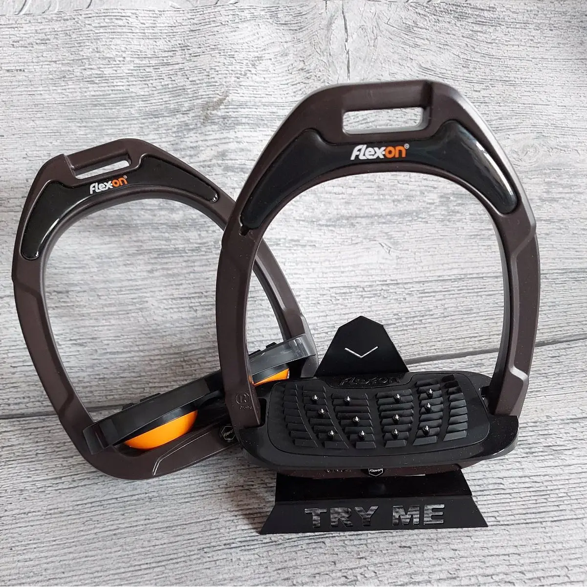 Étriers Incliné Ultra Grip Marron/Noir/Orange Flex-On Green Composite