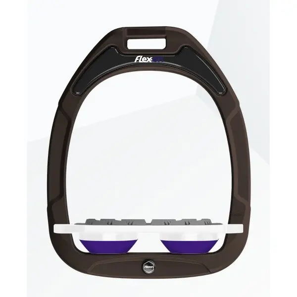 Étriers Plat Grip Marron/Blanc/Violet Flex-On Green Composite