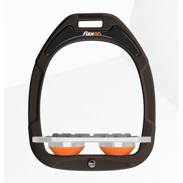 Sattel mit flacher Griffstruktur Braun/Grau/Orange Flex-On Green Composite
