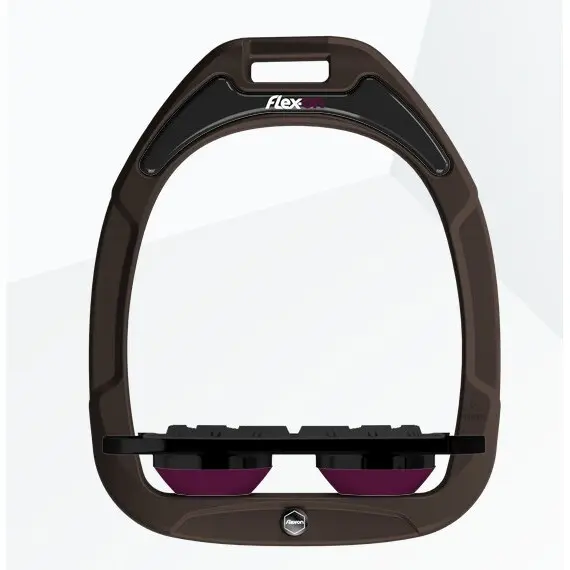 Étriers Plat Grip Marron/Noir/Prune Flex-On Green Composite