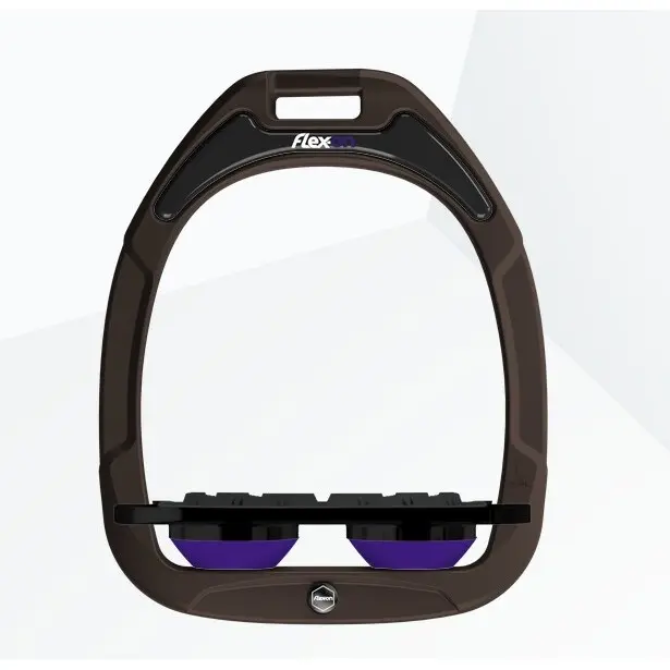 Étriers Plat Grip Marron/Noir/Violet Flex-On Green Composite
