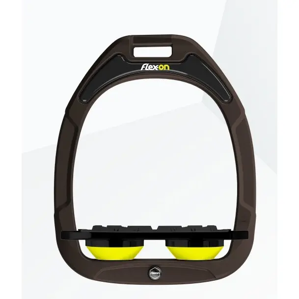 Étriers Plat Grip Marron/Noir/Jaune Flex-On Green Composite
