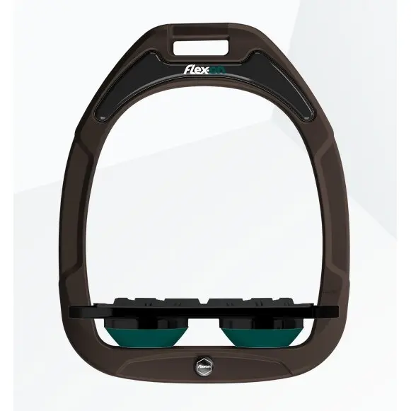 Étriers Plat Grip Marron/Noir/Vert Flex-On Green Composite
