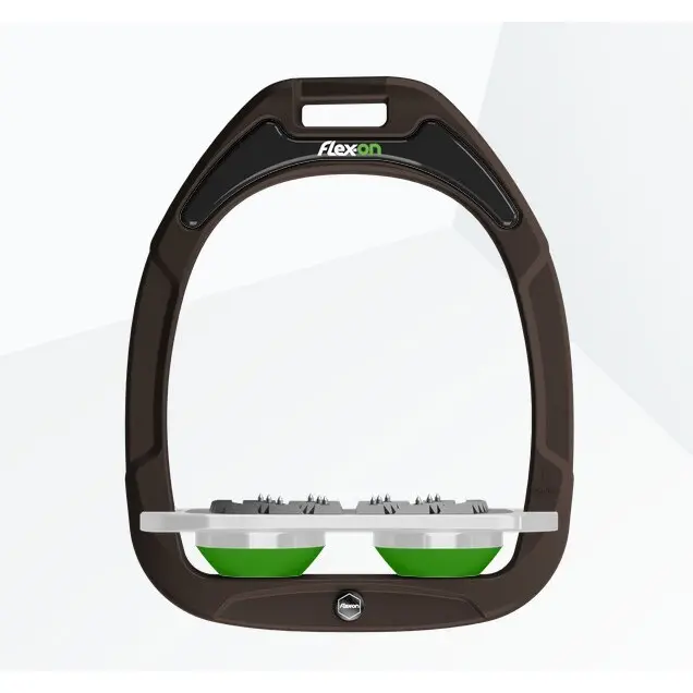 Platte Ultra Grip Steigbügel Braun/Grau/Grün Flex-On Green Composite