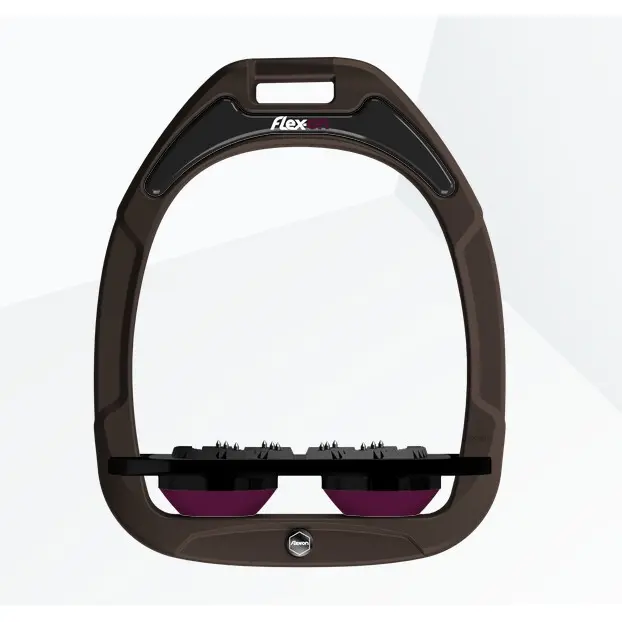 Ultra Grip Flachsteigbügel Braun/Schwarz/Plum Flex-On Green Composite