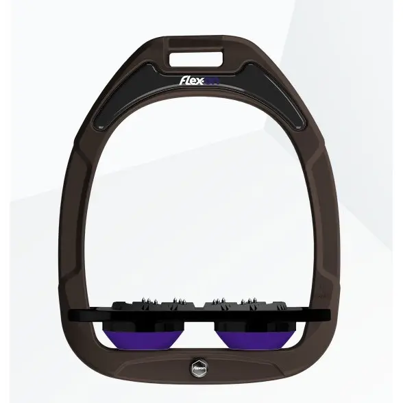 Ultra Grip Flachsteigbügel Braun/Schwarz/Violett Flex-On Green Composite