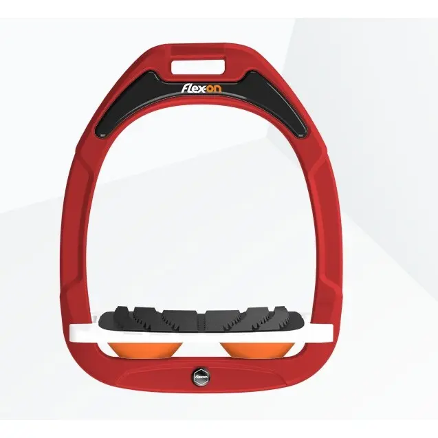 Schrägsteigbügel Grip Rot/Weiß/Orange Flex-On Green Composite