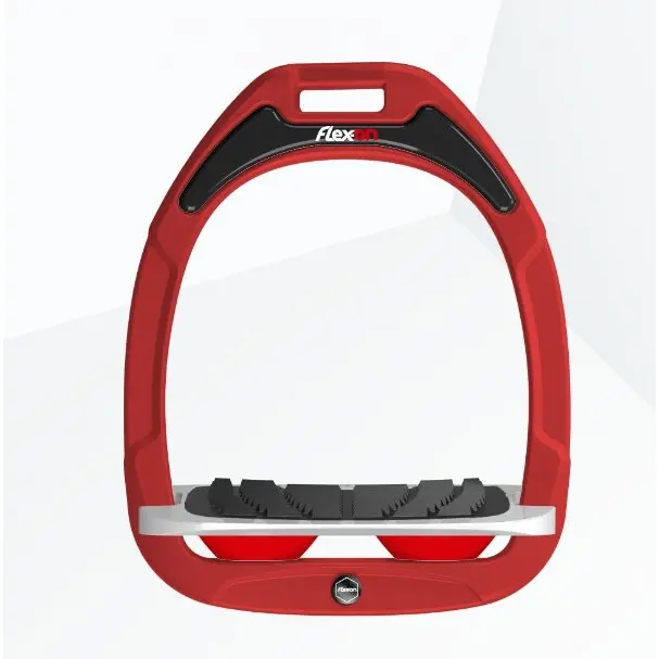 Schrägsteigbügel Grip Rot/Grau/Rot Flex-On Green Composite
