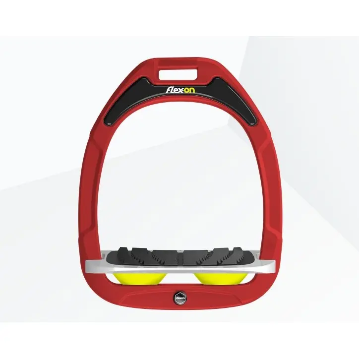 Schrägsteigbügel Grip Rot/Grau/Gelb Flex-On Green Composite