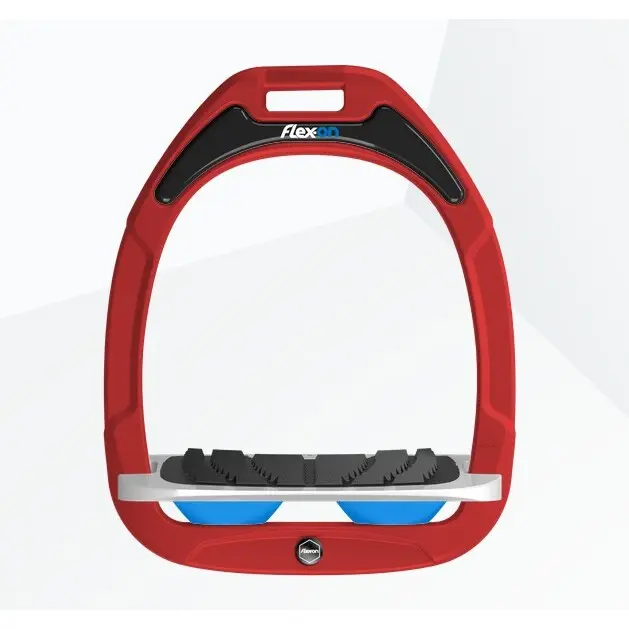 Schrägsteigbügel Grip Rot/Grau/Blau Flex-On Green Composite