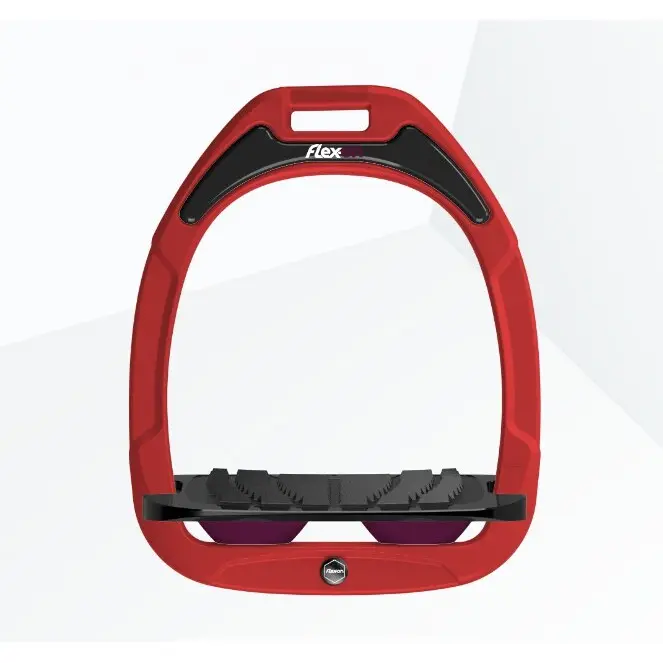 Schrägsteigbügel Grip Rot/Schwarz/Pflaume Flex-On Green Composite