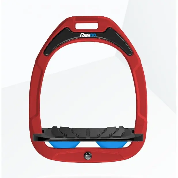 Neigung Steigbügel Grip Rot/Schwarz/Blau Flex-On Green Composite