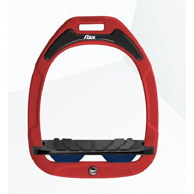 Schrägsteigbügel Grip Rot/Schwarz/Marine Flex-On Green Composite