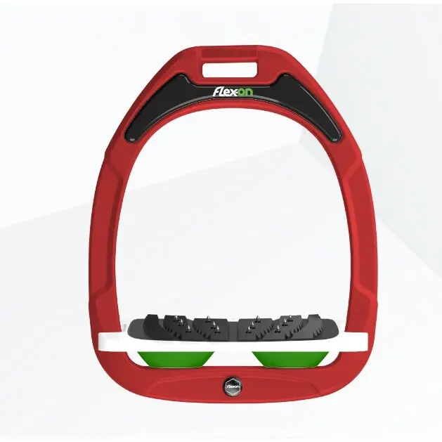 Ultra Grip Steigbügel Rot/Weiß/Grün Flex-On Green Composite