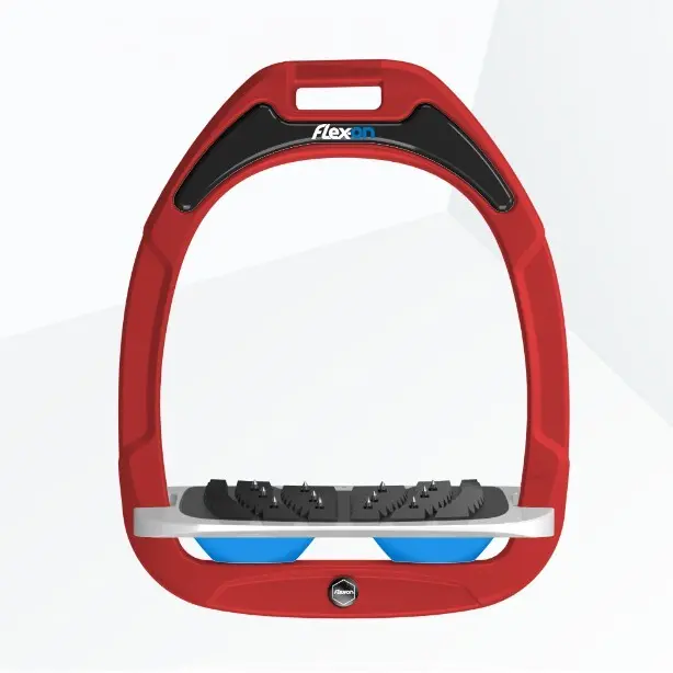 Schrägsteigbügel Ultra Grip Rot/Grau/Blau Flex-On Green Composite