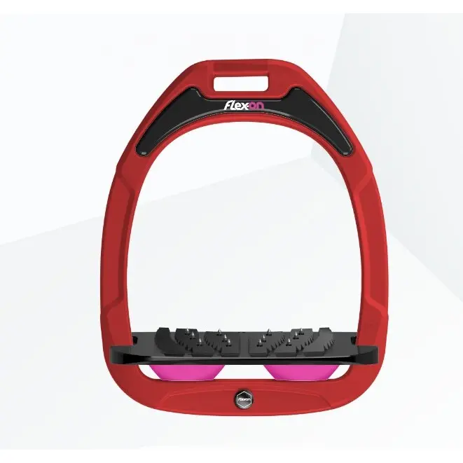 Ultra Grip Steigbügel Rot/Schwarz/Rosa Flex-On Green Composite