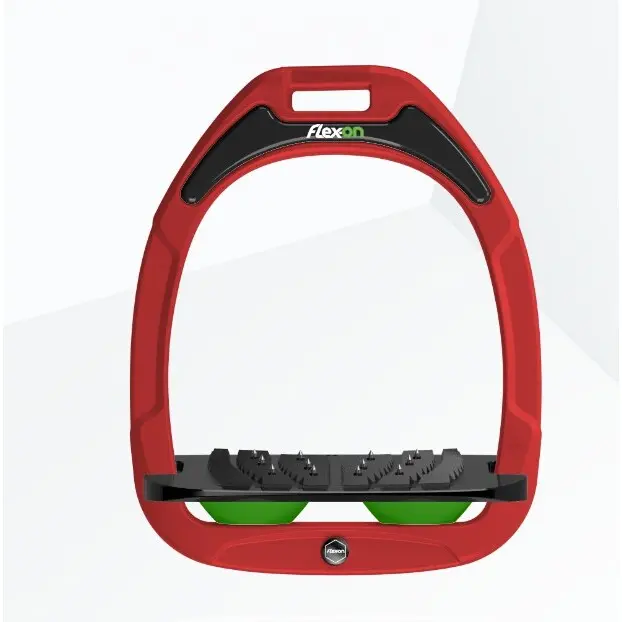 Ultra Grip Steigbügel Rot/Schwarz/Grün Flex-On Green Composite