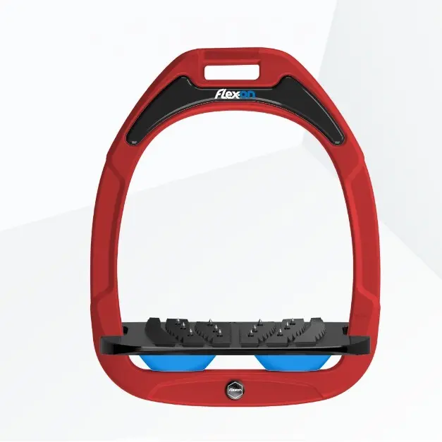 Schrägsteigbügel Ultra Grip Rot/Schwarz/Blau Flex-On Green Composite