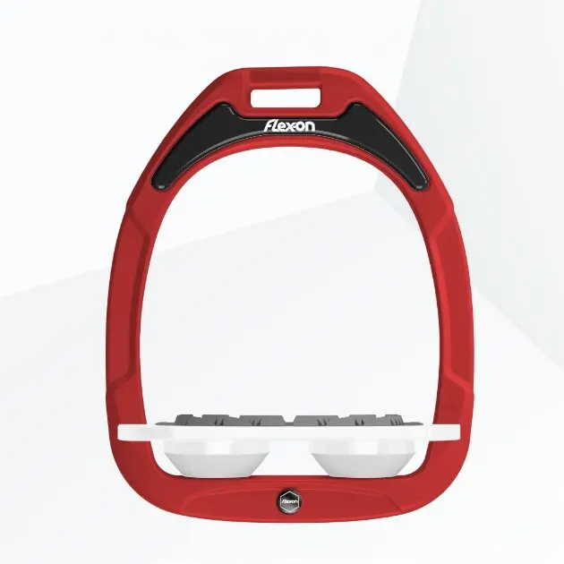 Étriers Plat Grip Rouge/Blanc/Blanc Flex-On Green Composite