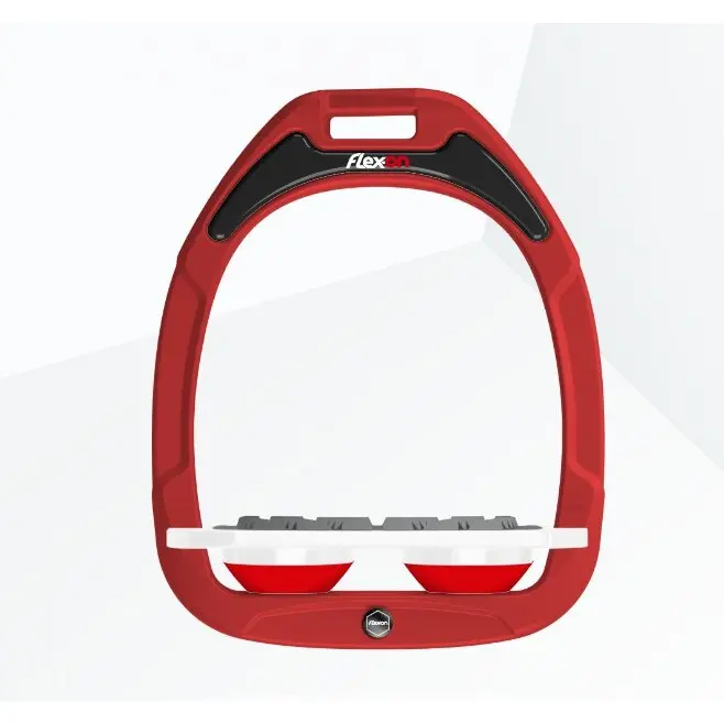 Étriers Plat Grip Rouge/Blanc/Rouge Flex-On Green Composite