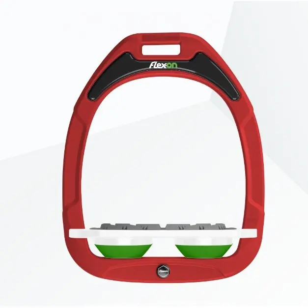Étriers Plat Grip Rouge/Blanc/Vert Flex-On Green Composite